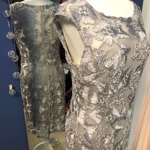 Knee length, light grey dress size 10, worn once